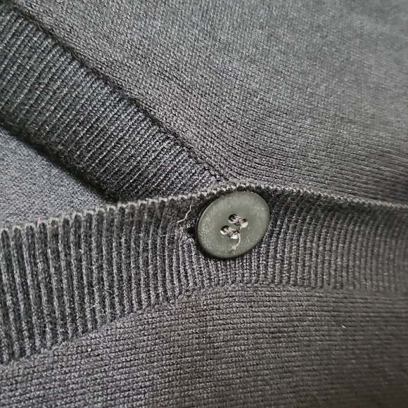 Pennington's Womens Plus Size Boyfriend Jet Black Button Up Cardigan Size 1x - Picture 7 of 9